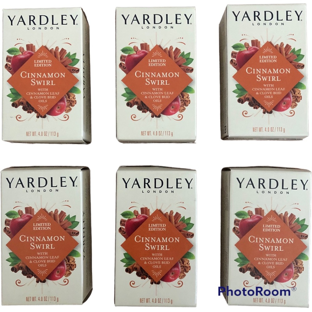 Yardley Of London Cinnamon Swirl Sulfate Paraben Free Soap Limited Edition 6 Bar